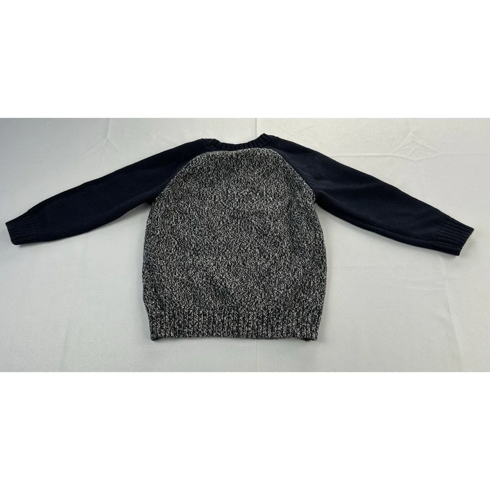 Gymboree Bear Sweater Toddler 3T Navy Cream Marled Knit Pullover Winter